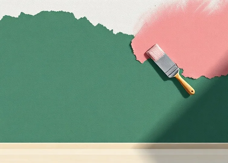 Application d'un enduit décoratif à la lisseuse sur un mur