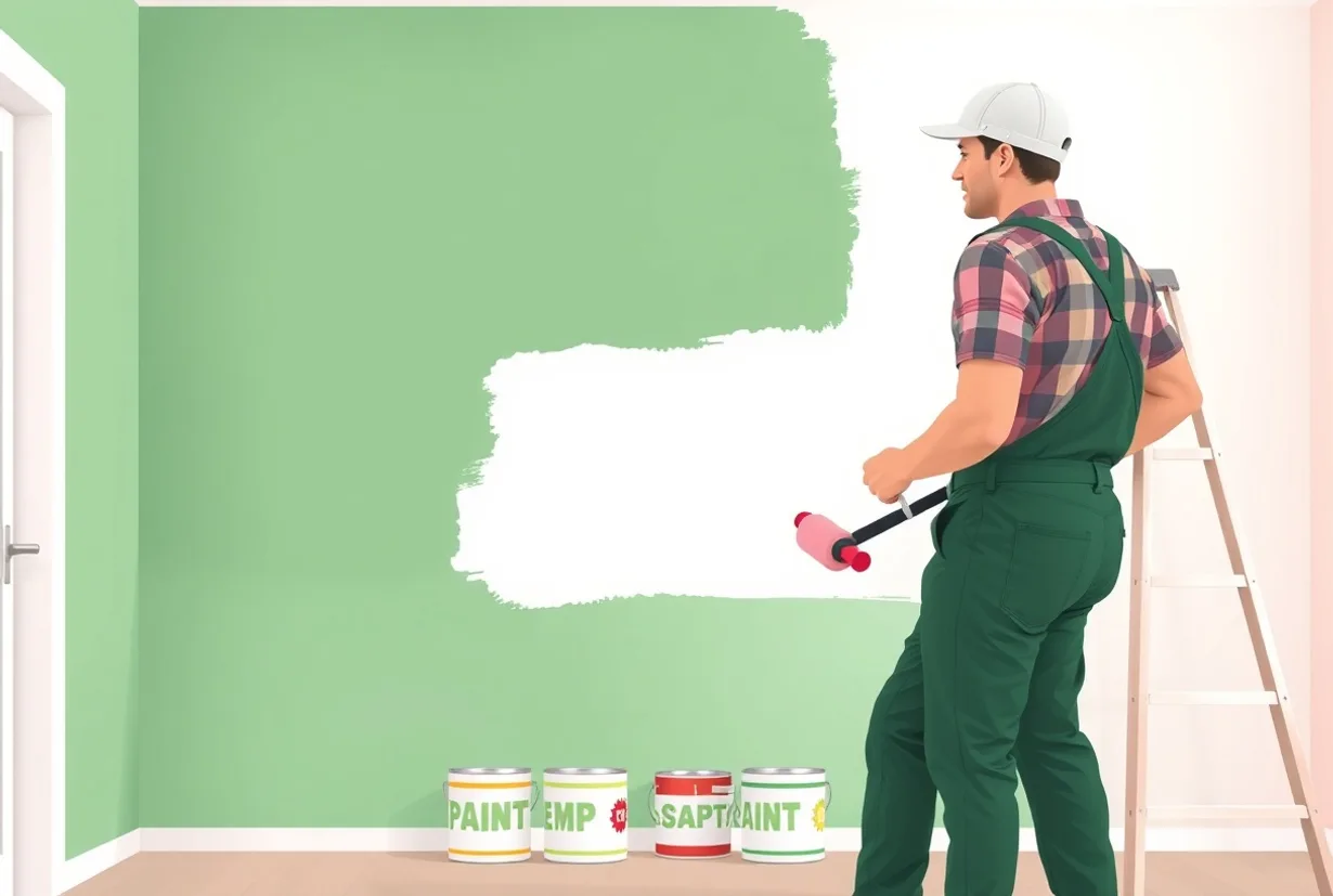 Peintre Garches 92380 en intervention sur un chantier