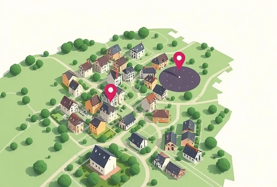 Carte du secteur d'intervention autour de Garches (92380)